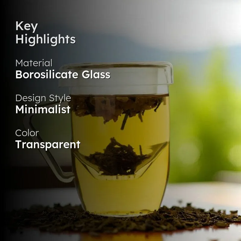 Beryllia Borosilicate Glass Tea Cup (350 mL) media 2