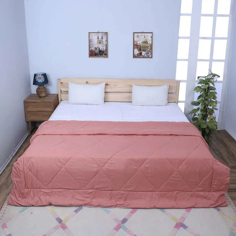 Adova Reversible Microfiber Comforter (Pink & Peach) - 120 GSM media 3