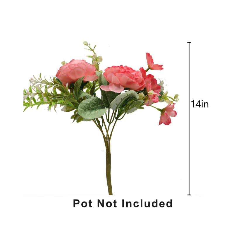Rossity Faux Rose Bouquet (Pink) - Set Of Three media 6