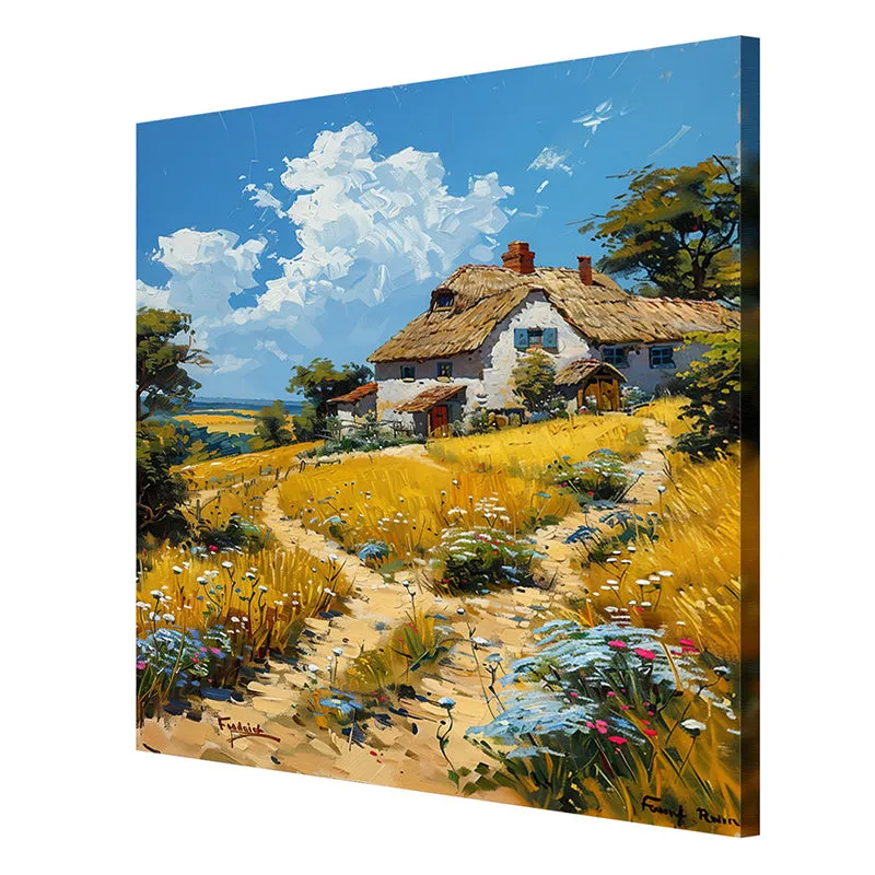 Countryside Cottage Poly Canvas Wall Painting media 6