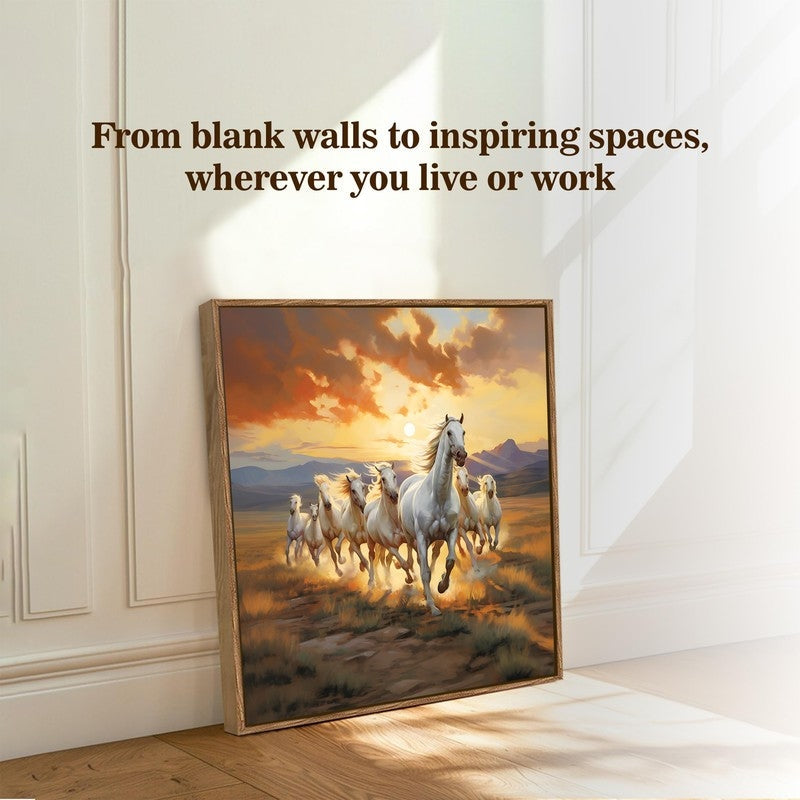 SevenHorses Canvas Wall Art With Frame media 9