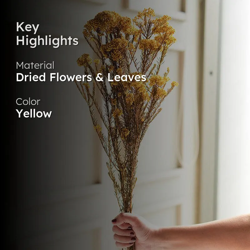 Artificial Rice Flower Stem (Yellow) - Set Of Three media 2