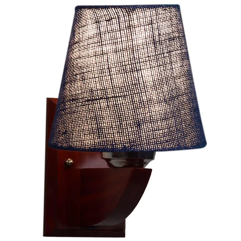 Midnight Mist Conical Wooden Wall Lamp media 4