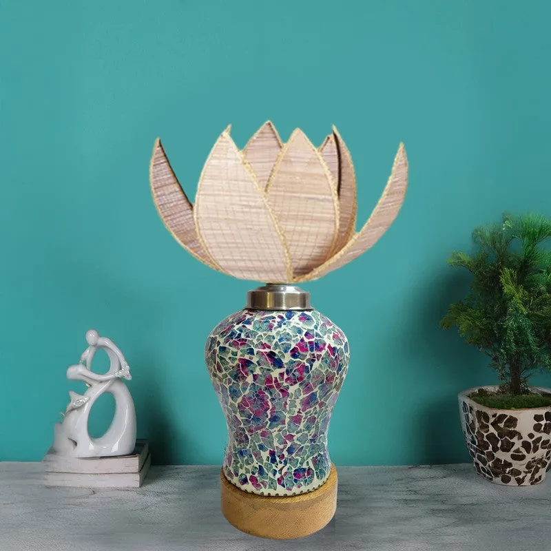 Floranisse Lotura Rattan Wooden Table Lamp - Multicolor media 3