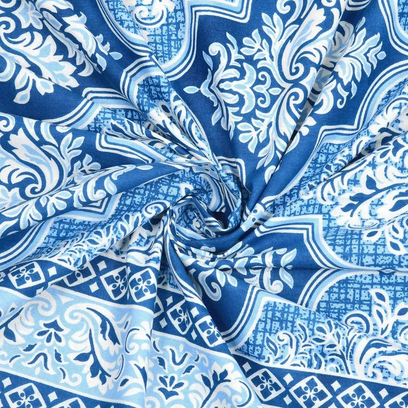 Craftva Cotton Bedsheet (Blue) - 240 TC media 5
