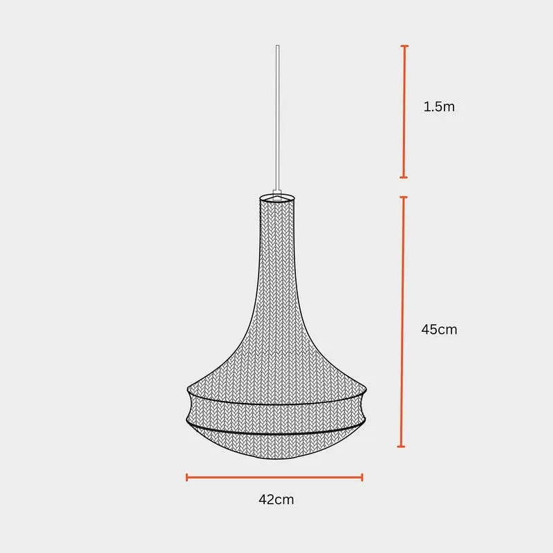 Fig Living Earth Pendant Cotton Ceiling Lamp - Black media 6