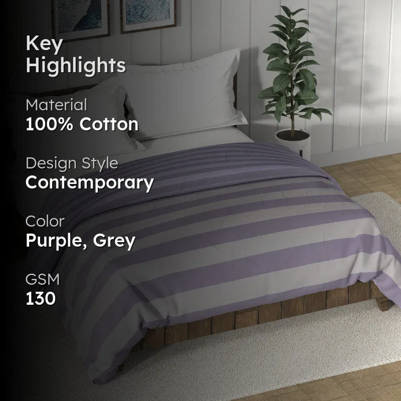 Nautica Nile Whisper Comforter (Purple,Grey) - 130 GSM media 2