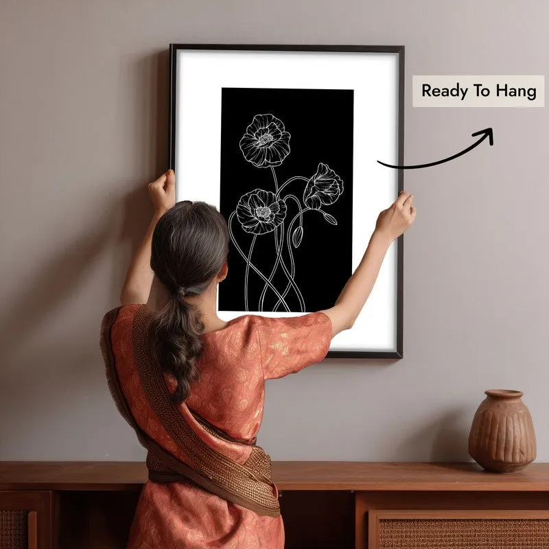 Dark Garden Canvas Wall Painting With Black Frame media 10