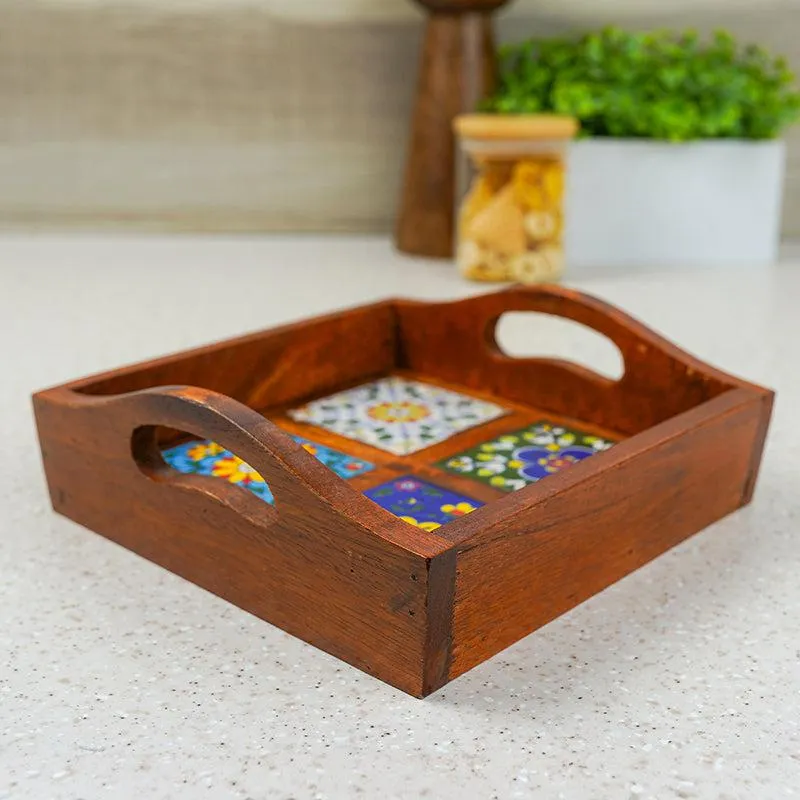 Adsara Square Ethnic Serving Tray media 3