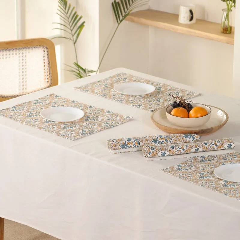 Floral Aura Canvas Table Mats - Set Of Four media 7