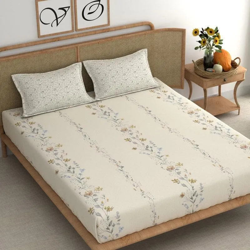 Monisha Floral Microfiber Bedsheet - 120 GSM media 1