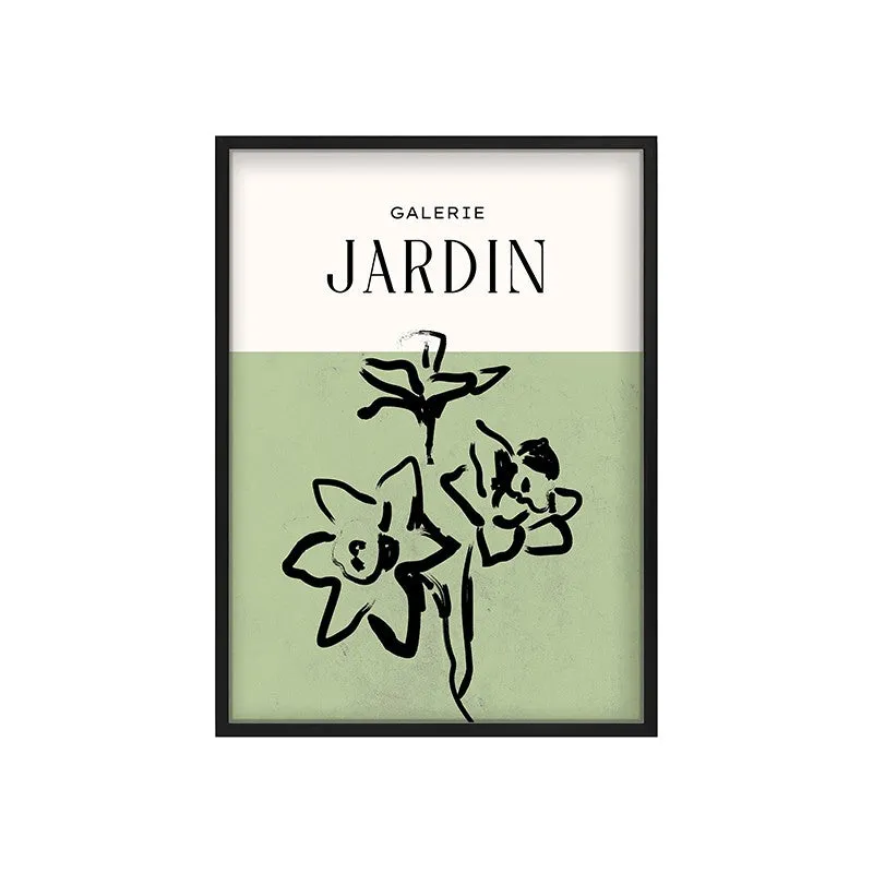 Botanical Whisper Canvas Wall Painting With Black Frame media 3