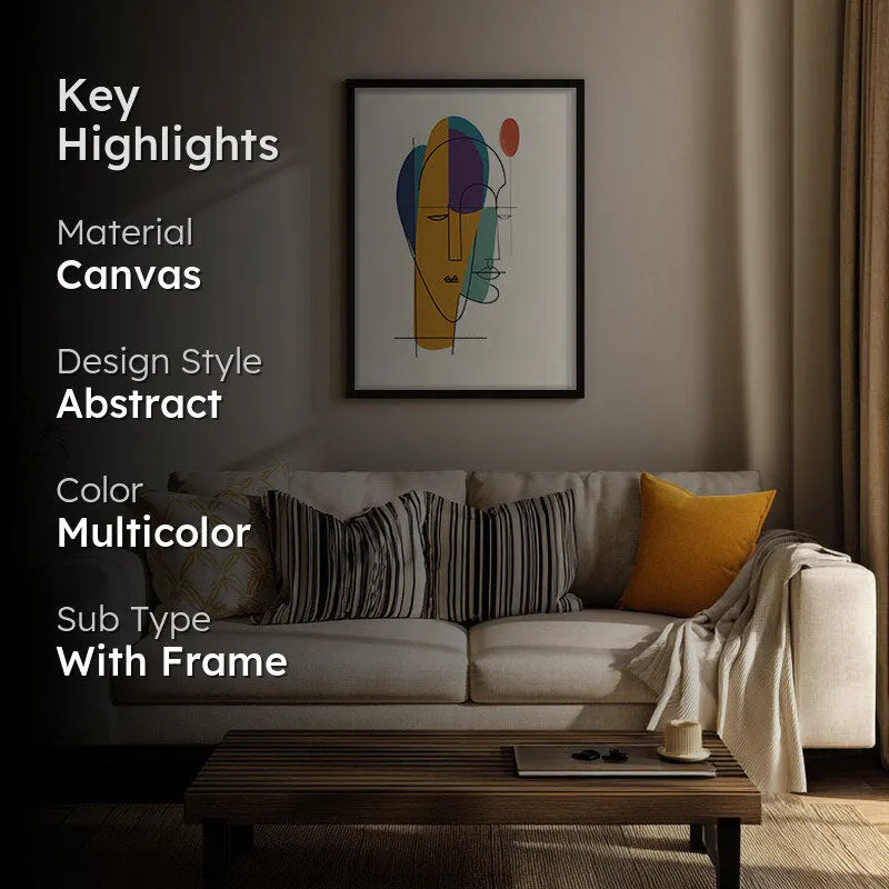 Line Of Thought Framed Canvas Wall Painting media 2