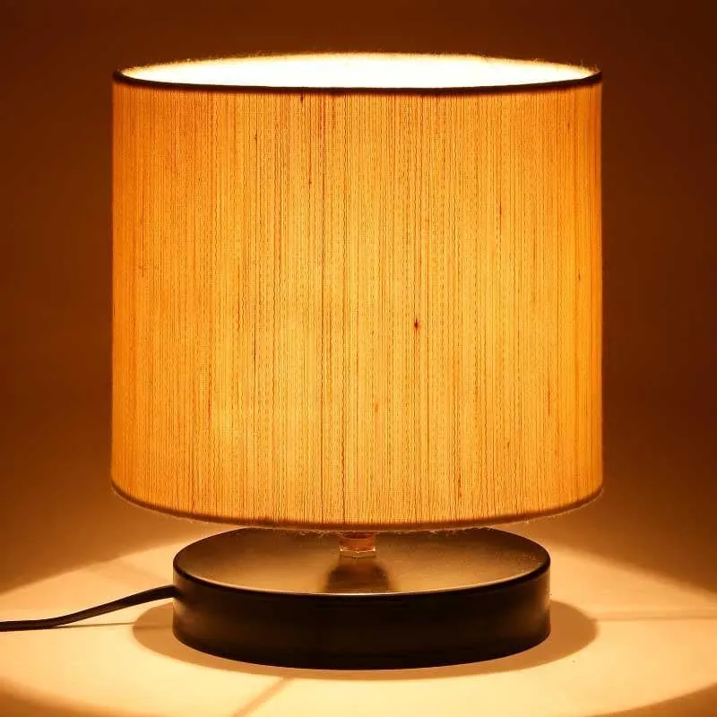 Busky Fabric Table Lamp - Beige,Black media 1