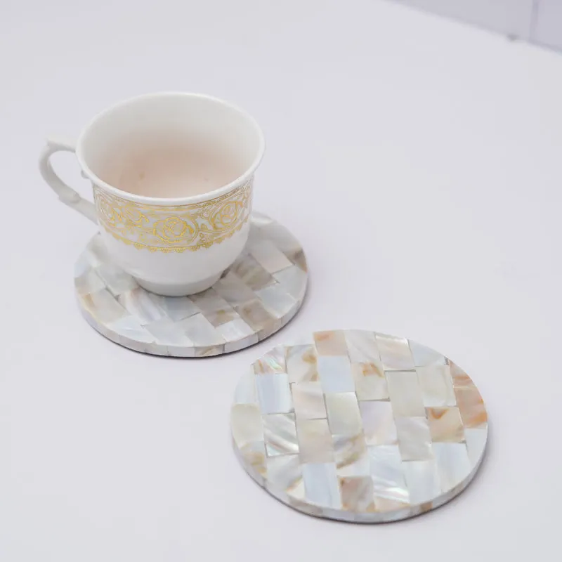 Casper Mother Of Pearl Coaster - Set Of Two media 4