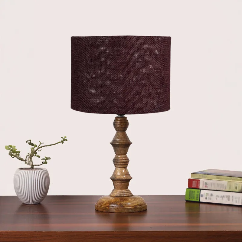 Sienna I Timber Wooden Table Lamp - Brown media 3