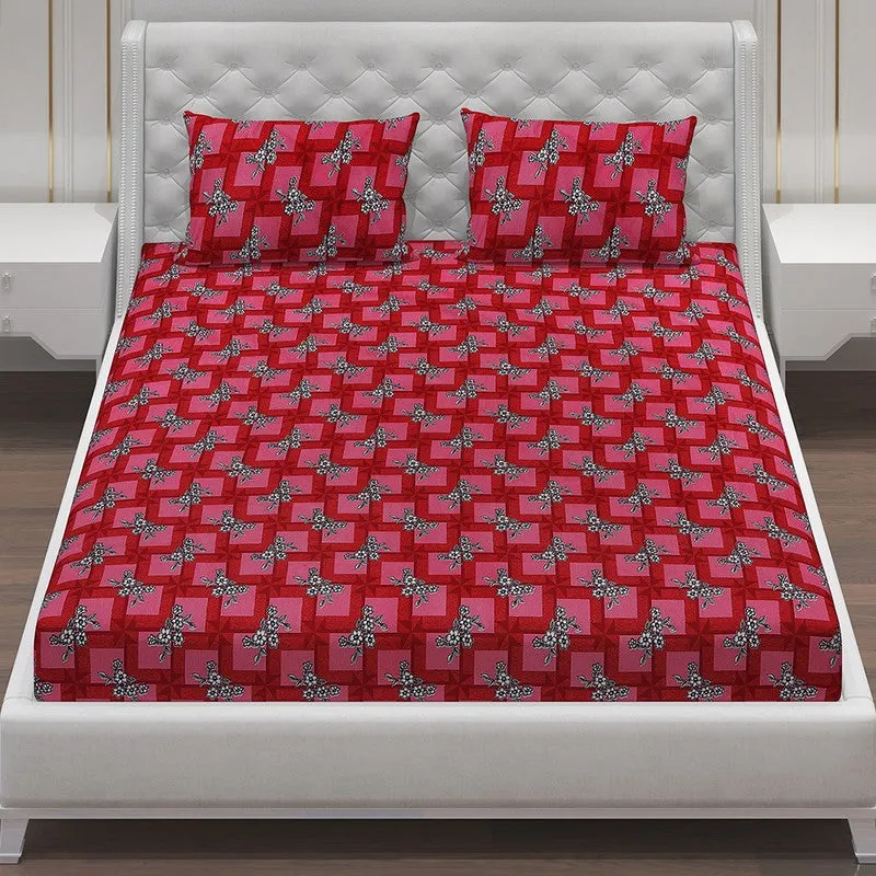 Monte Carlo Blossom Checks Bedsheet - 120 GSM media 4
