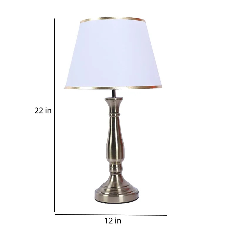 Brix Iron Table Lamp - White,Gold media 7