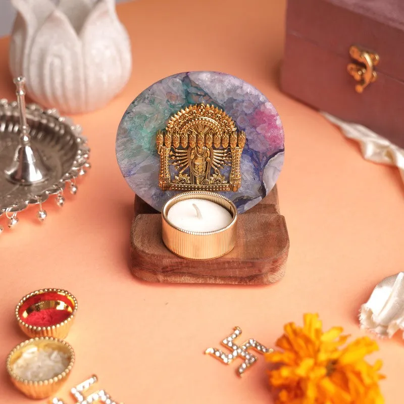 Divine Aura Lord Narayan Tealight Candle Holder media 3