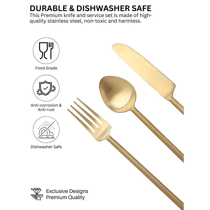 Premium Stainless Steel Cutlery Set - Three Piece Set media 4