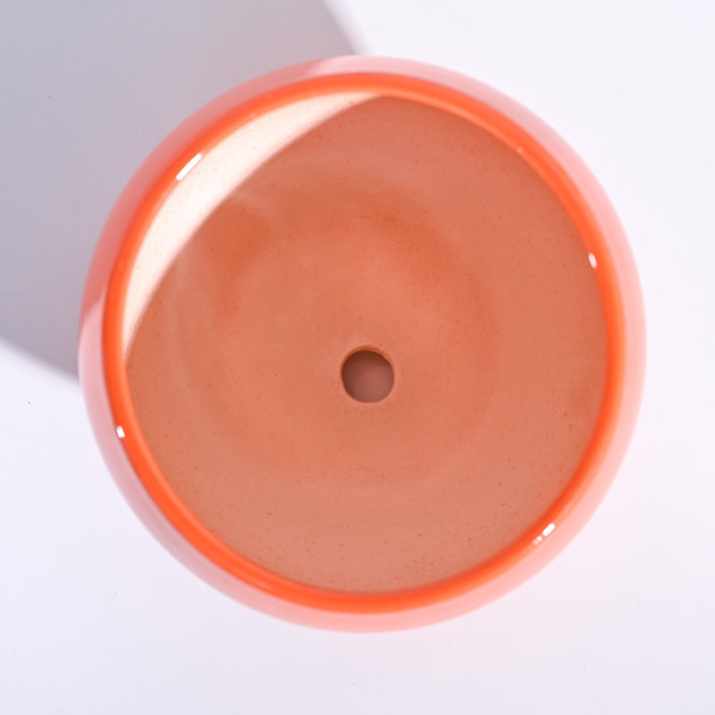 Ugaoo Apple Orange Ceramic Pot- Medium media 5