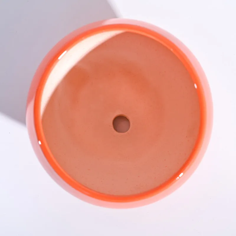 Ugaoo Apple Orange Ceramic Pot- Medium media 5