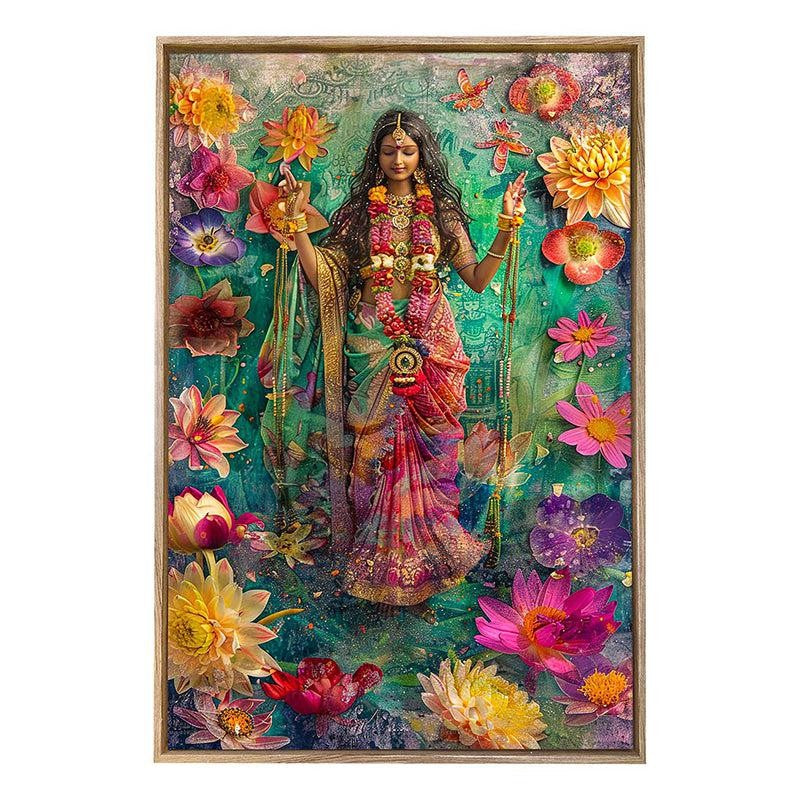 Phoolon Ki Rani Canvas Spiritual Wall Art With Frame media 4