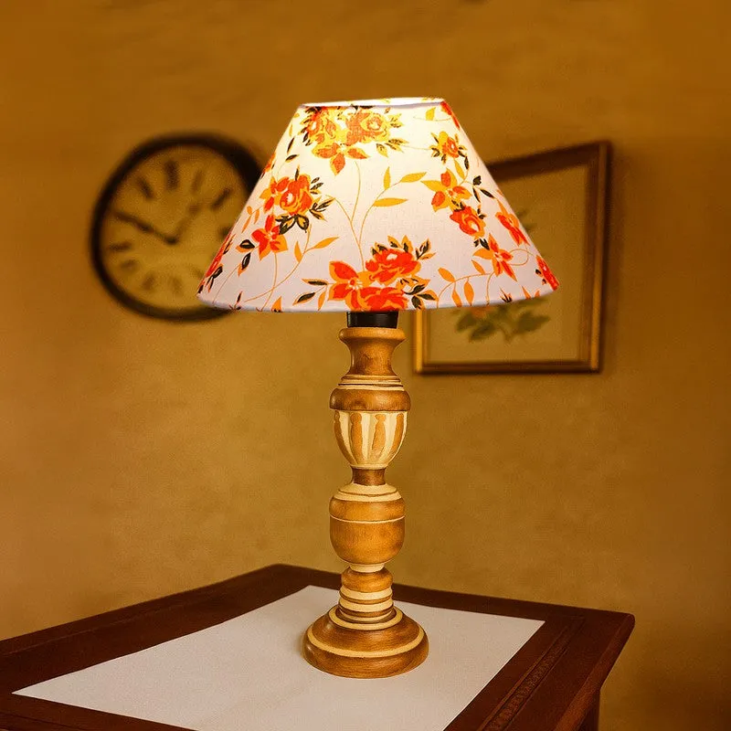 Zenrae Floral Wooden Table Lamp - Multicolor media 3