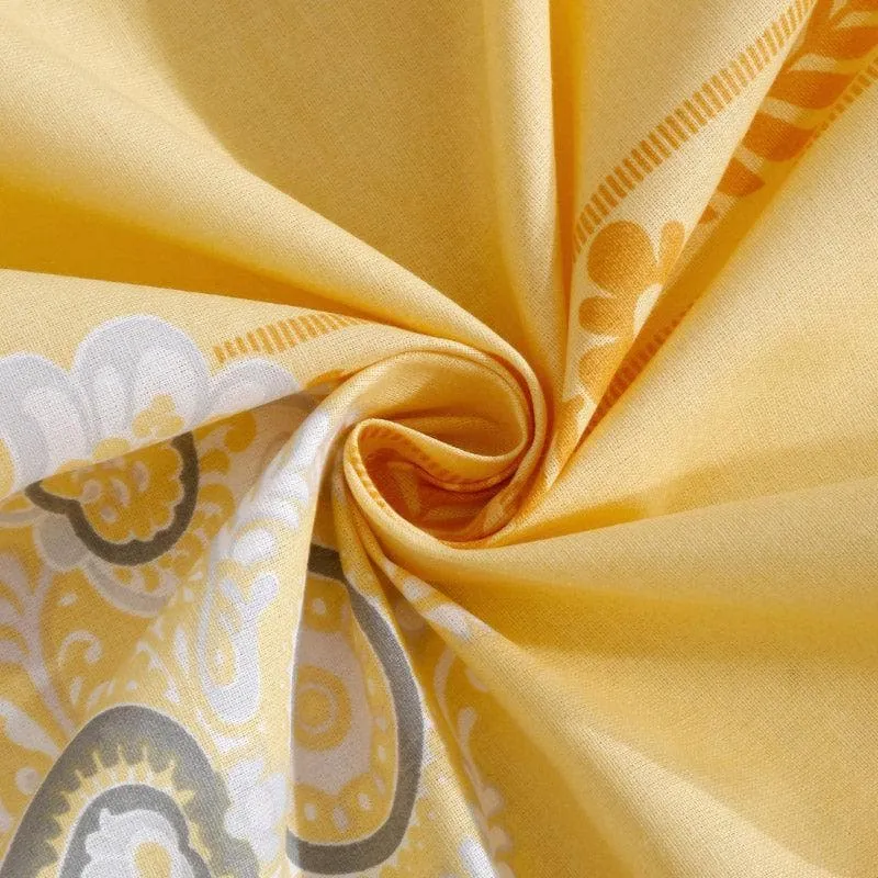 Vidushi Printed Cotton Bedsheet (Yellow) - 200 TC media 5