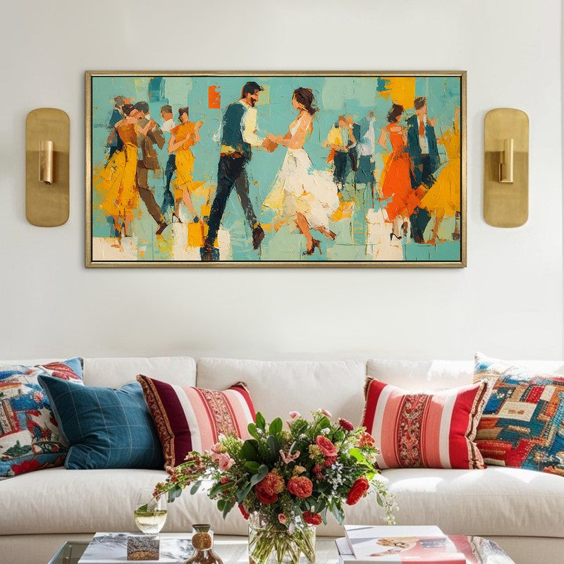 Rhythma Canvas Wall Painting With Frame