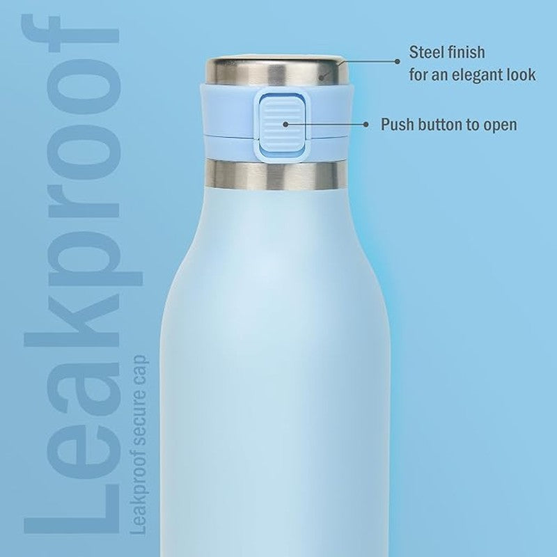 Pristine Sip Hot & Cold Thermos Water Bottle (White & Ice Blue, 750 mL Each) - Set Of Two media 7