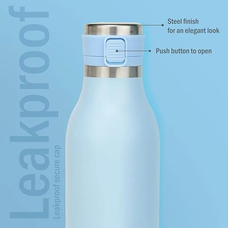 Pristine Sip Hot & Cold Thermos Water Bottle (White & Ice Blue, 750 mL Each) - Set Of Two - 7