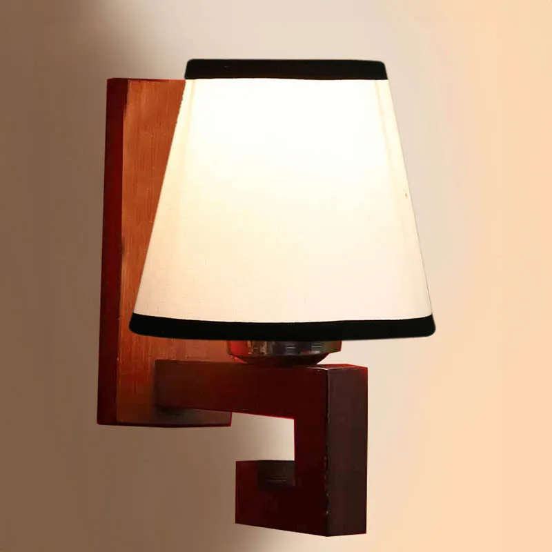Blanc Conical Wooden Wall Lamp media 4