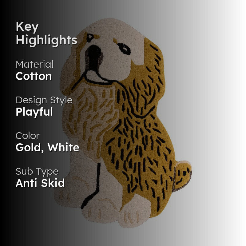 Furry Dog Cotton Carpet media 2
