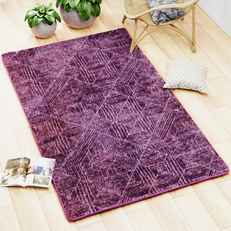 Elyros Abstract Micro Fiber Area Rug - Purple media 3