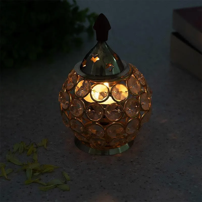 Crystal Ankhad Tealight Candle Holder media 5
