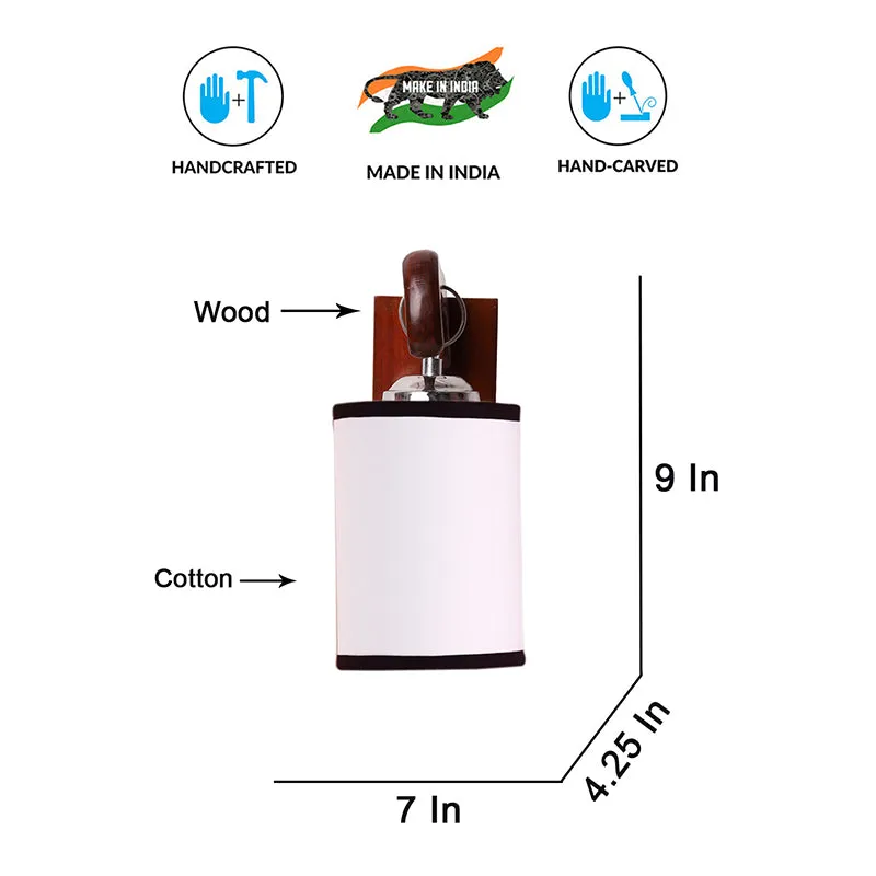Klarion Edge Wooden Wall Lamp - White media 6