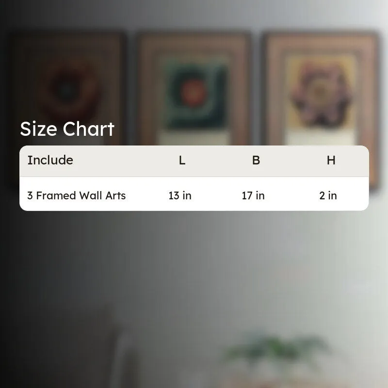 Aeris Flora Wall Painting - Set Of Three media 4