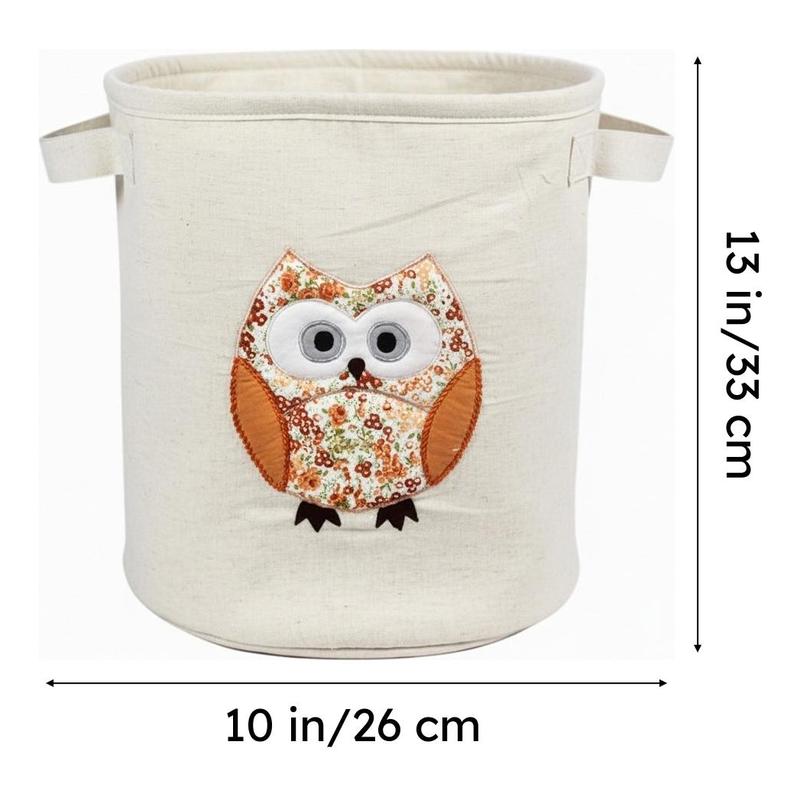 Hoot Hop Organiser Fabric Basket - Owlery Collection media 6