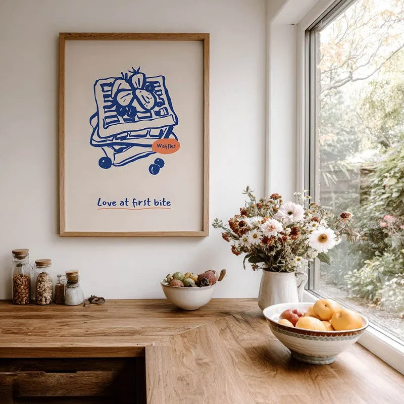 Blue Palette Archival Canvas Wall Art - Brown media 7