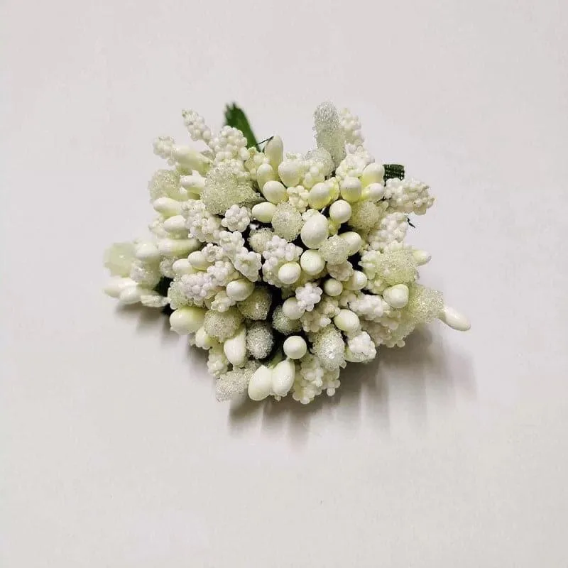 Faux Gypsophilia Flower Bunch (Off White)- Set Of Twelve media 5