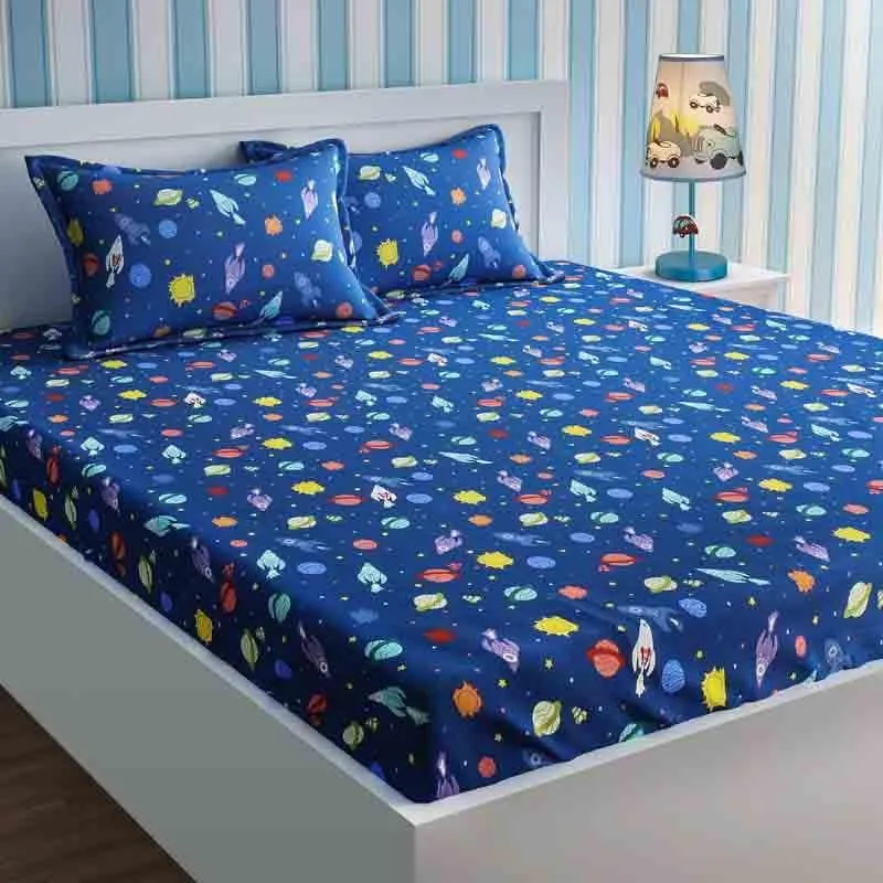 Take-Off to Galaxy Cotton Bedsheet - 210 TC media 3