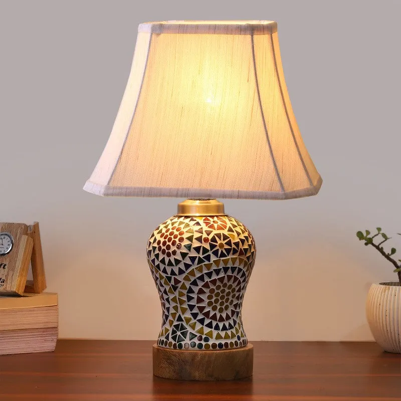 Aurenique Square Wooden Table Lamp - Multicolor media 3