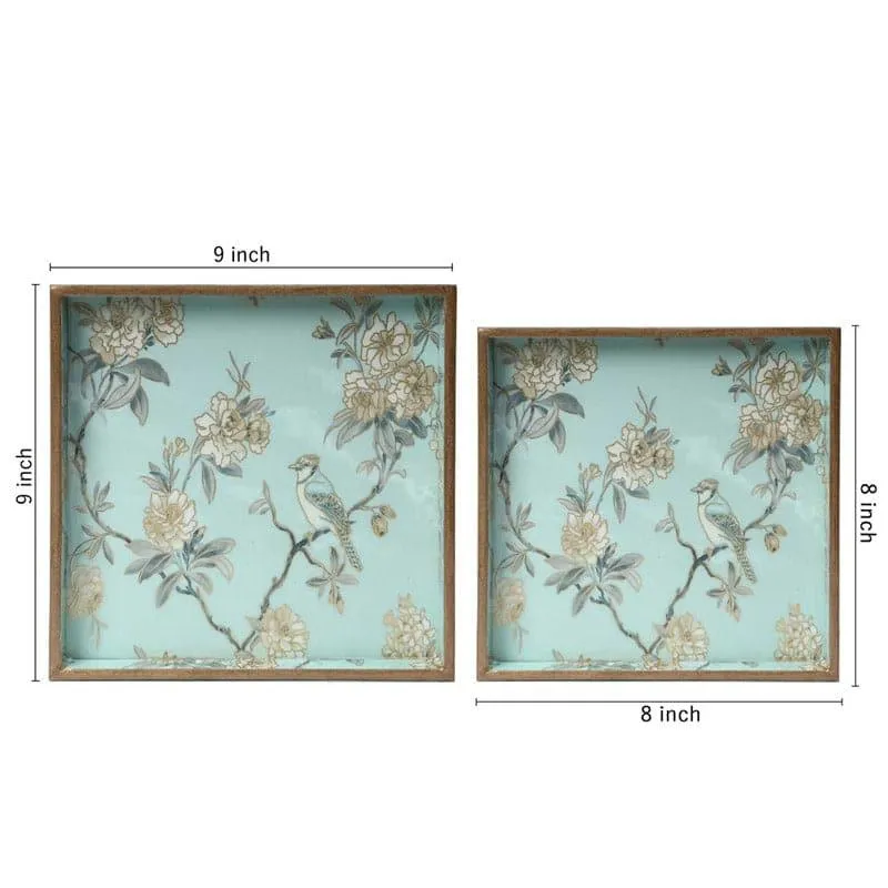 Chroma Floral Serving Tray - Set Of Two media 5