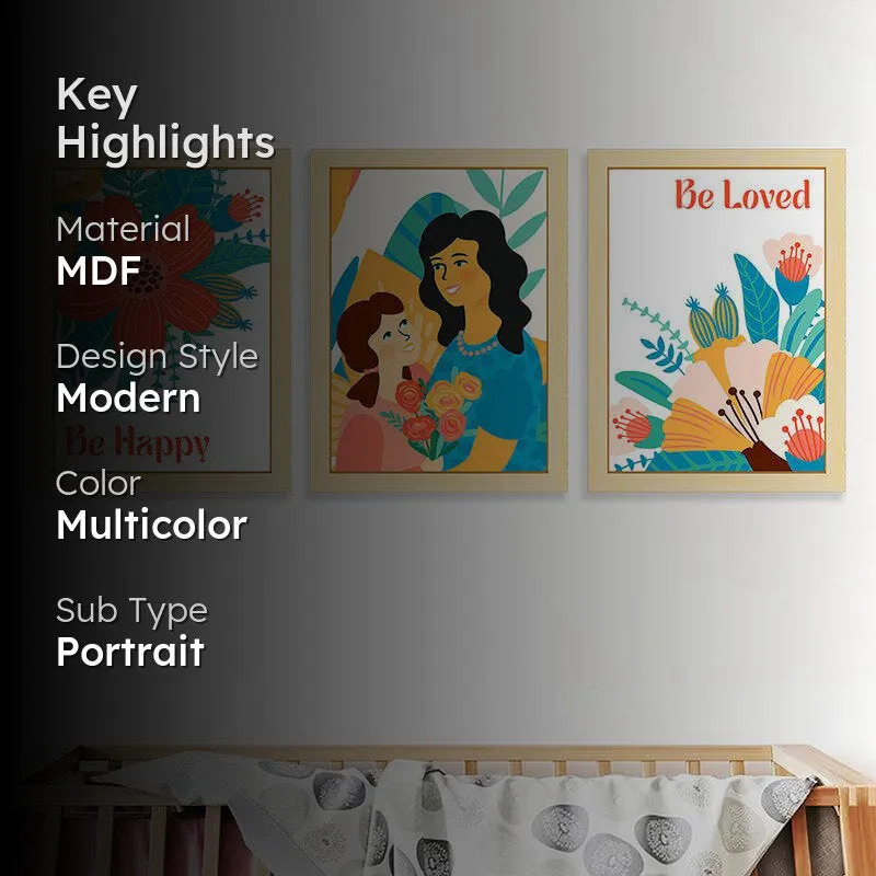 Happy & Loved Wall Art - Set Of Three media 2