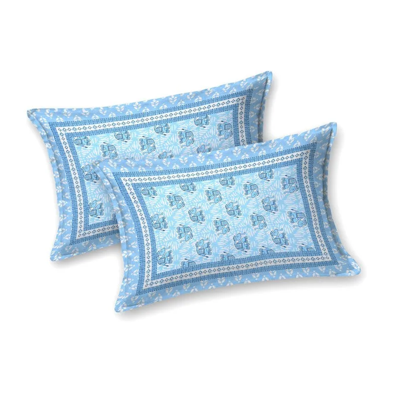 Linera Cotton Bedsheet (Blue) - 240 TC media 4
