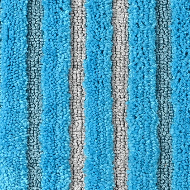 StripeScape Microfiber Bath Mats (Blue) - Set of Two media 7