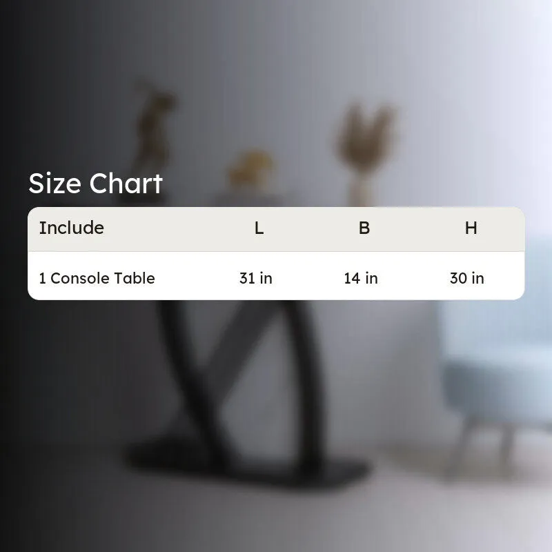 Dynamic Metal Console Table with Marble Top - Small media 5