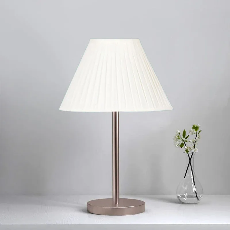 Noctra Glow Pleato Metal Table Lamp - OffWhite media 4