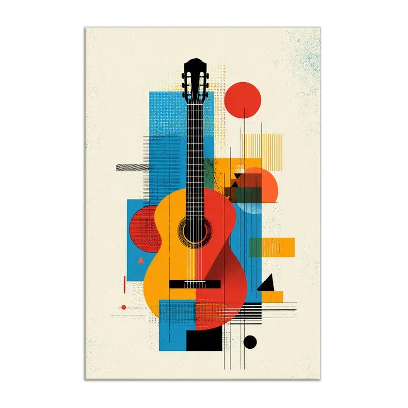 Rhythmo Color Guitar Canvas Wall Art media 3